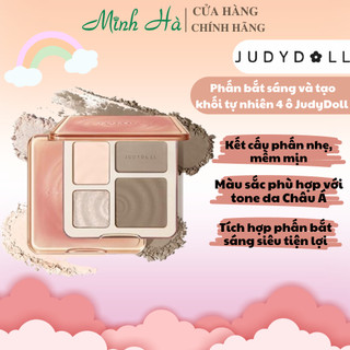 Bảng phấn tạo khối và bắt sáng judydoll 4 ô trang điểm tự nhiên lâu trôi