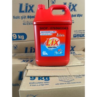 Nước giặt lix đậm đặc can 9kg màu đỏ