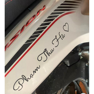 tem tên theo yêu cầu dán xe (mẫu 5)