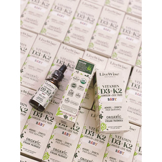 Vitamin d3k2 / vitamin d3 / dha organic livewise mẫu mới 2024