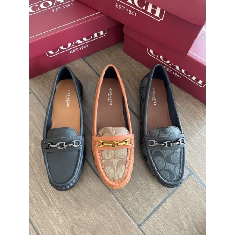 Giày lười mọi Coach Flat Shoes fullbox
