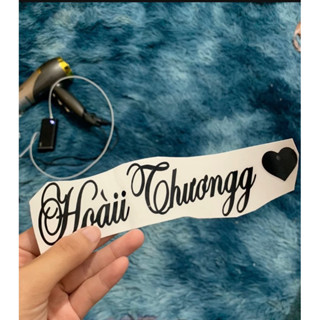  tem tên theo yêu cầu dán xe  mẫu 7  