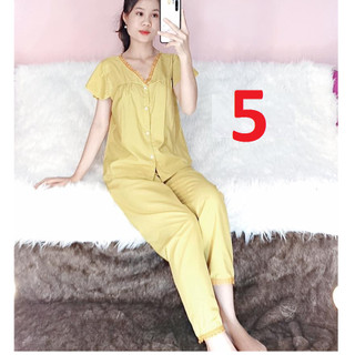 Bộ kate lụa nhún bèo - quần dài - ẢNH THẬT