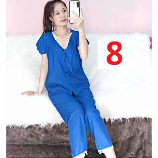 Bộ kate lụa nhún bèo - quần dài - ẢNH THẬT