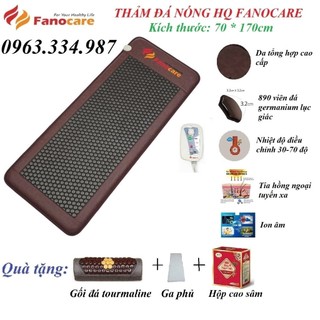 Nệm / thảm đá nhiệt nóng hq fanocare đá lục giác đen kt 703.5cm .