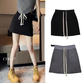 Chân váy bầu thun nỉ dây rút cvb137