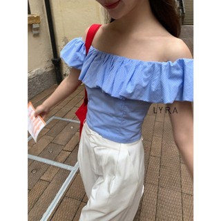 LYRA Áo trễ vai mặc 2 kiểu cách điệu kiểu thư chun lưng CSYAC0213