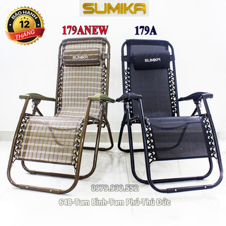 Ghế xếp thư giãn cao cấp sumika - 179a ,179anew .bảo hành 12 tháng