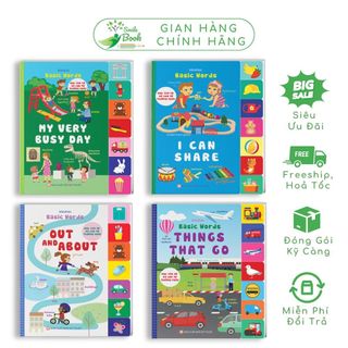 Sách: combo 4 cuốn basic words - cùng bé học tiếng anh