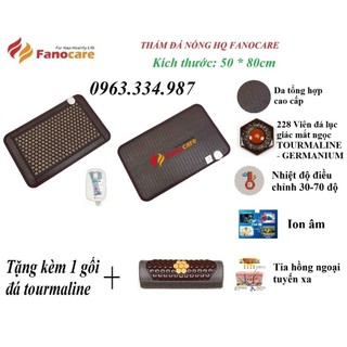 Thảm Nệm đá nhiệt nóng HQ Fanocare KT 50x80cm đá lục giác mắt ngọc