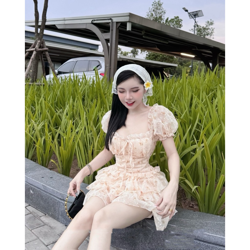 Váy hoa tầng cup ngực