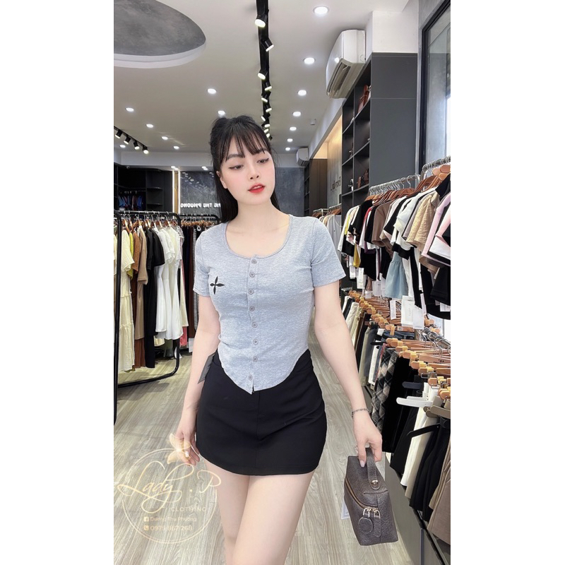 Áo croptop basic tôn dáng-LADY.Clothing