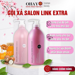 <HÀNG CHÍNH HÃNG>Chai gội và xả Salonlink 1000ml màu hồng Nhật Bản giúp phục hồi tóc hư tổn - Ohayo Shop