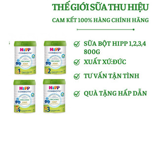 Thùng 4 lon Sữa bột công thức HiPP 1,2,3,4 Organic Combiotic 800g  (4 lon x 800g)
