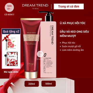 [Combo Tóc mượt trong tết] Dream Trend dầu xả đỏ và mặt nạ tóc ủ xả Dream Trend mask hồng