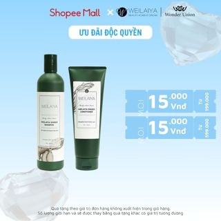 Dầu gội Weilaiya gừng trắng 400ml + dầu xả gừng trắng 250ml kích mọc tóc Weilaiya Ginger