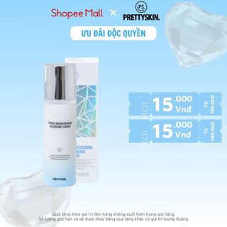 Nước Hoa Hồng Kim Cương PRETTYSKIN Pure Brightening Diamond Toner, Se Khít Lỗ Chân Lông, Chống Lão Hóa / 150ml