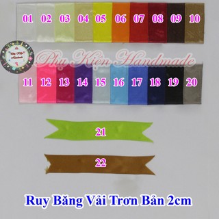 Ruy băng vải trơn (bán theo mét)