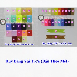 Ruy băng vải trơn (bán theo mét)