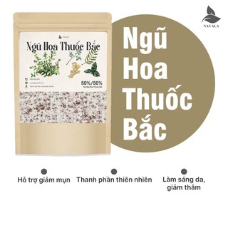 Mặt nạ bột Ngũ Hoa hạt Thuốc Bắc NAVALA nguyên chất giúp giảm mụn, dưỡng trắng da