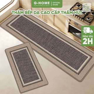 Thảm lau chân nhà bếp cao cấp Ghome thảm bếp dạ đế cao su chống trượt thấm hút nước dầu mỡ TB24M1
