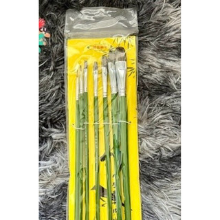 bộ bút cán xanh lông chồn 7 cây