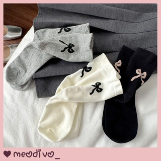 Tất vớ nữ cổ cao nơ phía sau trendy dĩa huông hàng loại 1 | vớ cổ cao | - mèo đi vớ ୨ৎ