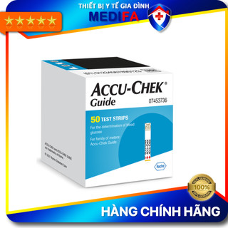 Que Thử Đường Huyết Accu-Chek Guide Có Nắp Nhựa Bảo Hiểm Hút Ẩm Cho Que, Đầu Thấm Máu Lớn, Chính Hãng Roche