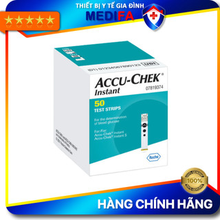 Hộp 50 Que Thử Đường Huyết Accu-Chek Instant, Chính Hãng Roche, Có Tem Niêm Phong, Nhãn Phụ Tiếng Việt