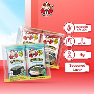 [LỐC] Snack Rong biển TaoKaeNoi SEASONED LAVER (4g x 2 Gói)