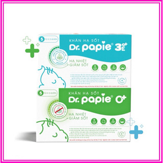 Khăn Lau Hạ Sốt Dr Papie Cho Bé, Hạ Nhiệt Giảm Sốt Ngăn Ngừa Co Giật Hộp 25 Tờ