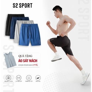 Quần đùi gió thể thao nam S2 SPORT cạp chun co giãn chất gió thoáng mát vận động thoải mái - QSG01
