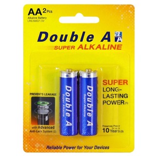 Vỉ 2 viên pin AA Double A Super Alkaline