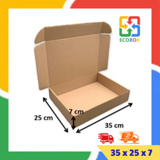 ECOBOX - 35x25x7 COMBO 20 Hộp Carton Nắp Cài Đóng Hàng Tiết Kiệm
