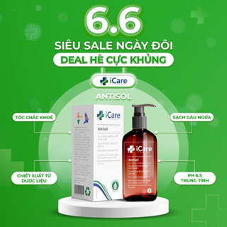 [CHÍNH HÃNG] DẦU GỘI HỖ TRỢ TRỊ GÀU NẤM NGỨA DA ĐẦU ICARE PHARMA ANTISOL 240ml