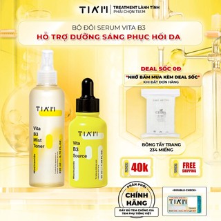 Bộ đôi Serum Dưỡng Trắng Da, Mờ Thâm Niacinamide 10%, Serum Dạng Xịt Tia'm Vita B3 Mist 200ml