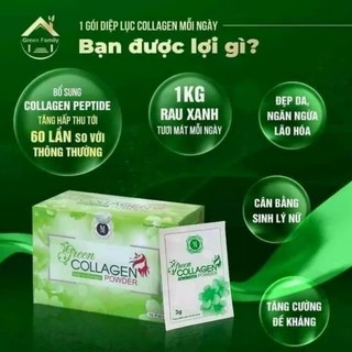 Diệp lục collagen chính hãng ( hộp 30 gói) .