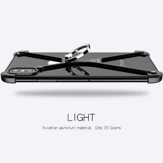 Ốp khung kim loại chữ x kèm ring oatsbaft cho iphone x/ xs