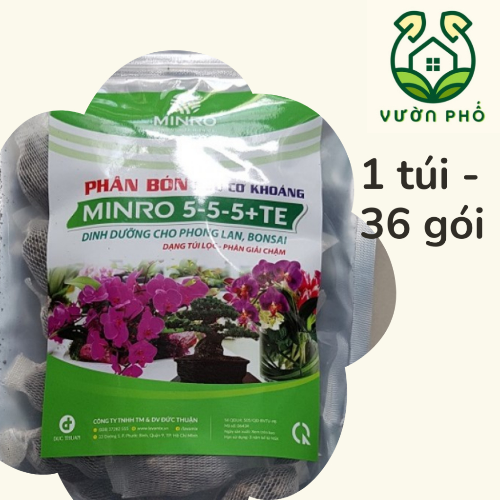 Phân hữu cơ khoáng MINRO 5-5-5+TE - Phân bón lan - Phân bón bonsai | 5-5-5+TE - Orchid Fertilizer - Bonsai Fertilizer