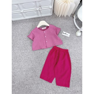 BỘ ÁO BÀ BA HỒNG SEN CHO BÉ