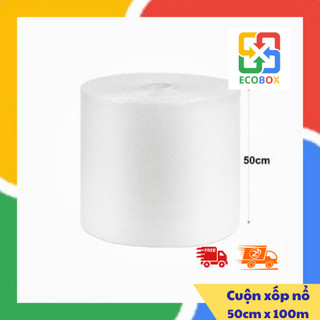 ECOBOX - Cuộn xốp khí chống sốc bọc hàng Size 50cm x 100m
