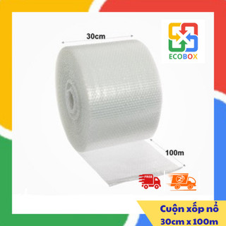Cuộn xốp khí, xốp nổ, xốp hơi, túi bóng khí chống sốc bọc hàng 30cm x 100m