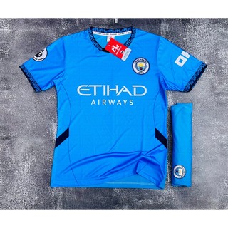 Đồ bóng đá đủ size cho bé và người lớn MAN CITY XANH SÂN NHÀ 2024 - đồ thể thao nam nữ đá banh, logo in 3D
