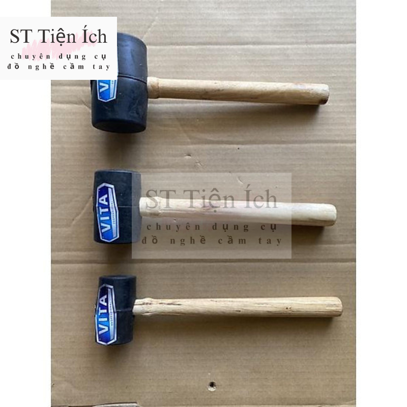 búa cao su đen cán gỗ đủ size