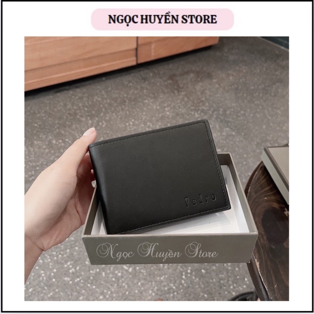 Ví Da Nam Pedro Cao Cấp 🍁𝐋𝐎𝐀̣𝐈 𝟏🍁 Ví Nam - Bóp Da Dáng Ngang Trẻ Trung, Lịch Sự Tặng Hộp Túi MS05