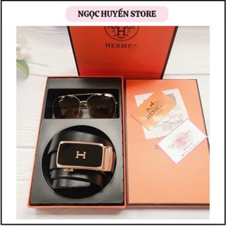 Combo Kính Mắt Nam,Thắt Lưng Nam H.M Cao Cấp, Fullbox Túi Xách Hiệu Sang Trọng Quà Tặng Sinh Nhật