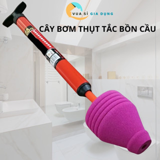 Dụng cụ bơm thụt thông tắc nghẽn bồn cầu tiện dụng, cây thông bồn cầu dùng trong gia đình 🌸 tuyển sỉ🌸