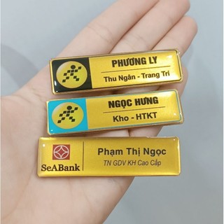 Bảng tên nhân viên Nam Châm/Ghim cài- Nhận in theo mẫu yêu cầu