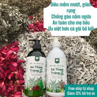 Sữa tắm gội thảo dược xô thơm trắng, nâng cao năng lượng, gột rửa khí âm, giảm mụn thâm, gàu nấm ngứa, giảm rụng tóc