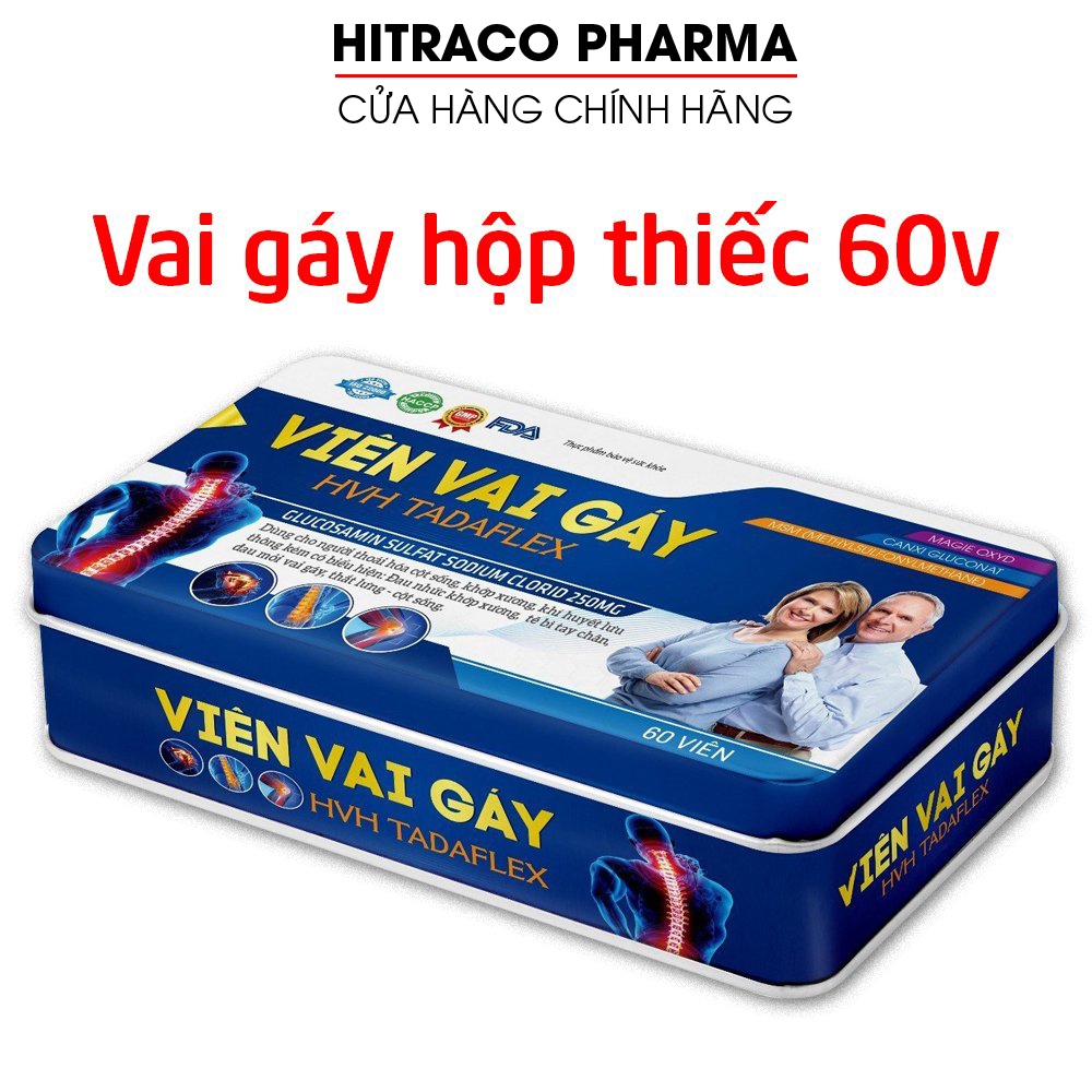Viên Vai Gáy (hộp thiếc) giúp lưu thông khí huyết, giảm đau nhức mỏi vai gáy xương khớp - 60 viên
